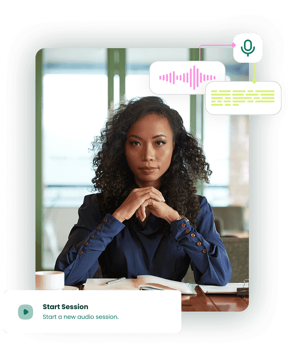 Woman using Cymbiose AI